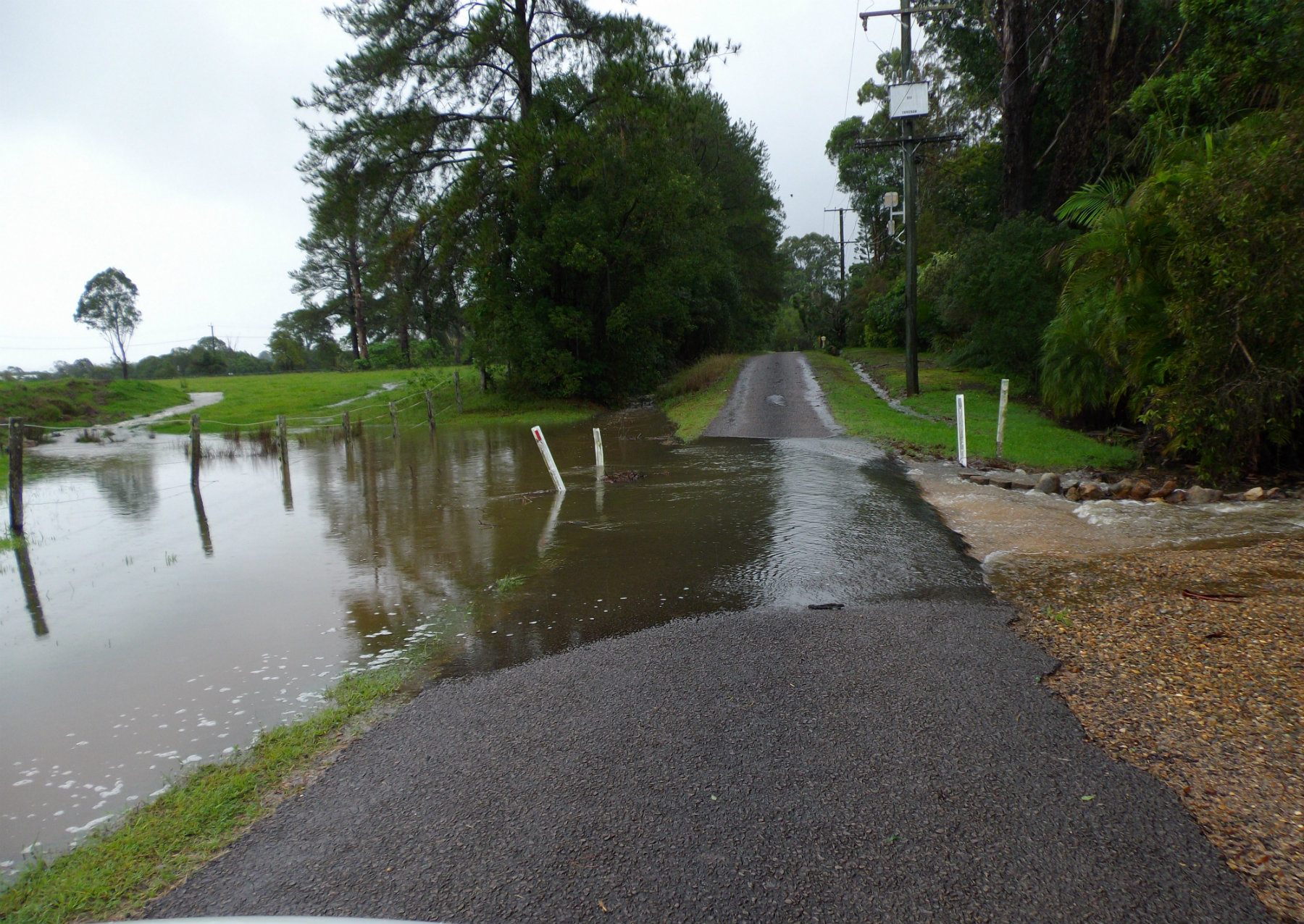 Wildfire Garden Yandina Flooded Roads